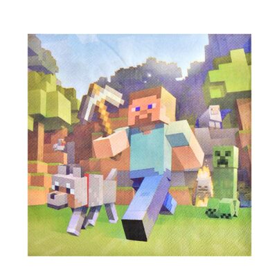 Minecraft birthday party napkins 20 pieces, Auckland NZ