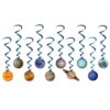 Outer space planet hanging swirl decorations 30 pieces, Auckland NZ