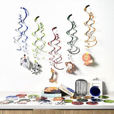 Safari Party Planet Hanging Swirl Decoration2