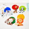 Safari Party Planet Hanging Swirl Decorations3