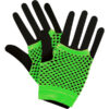 Short Fingerless Neon Green Gloves