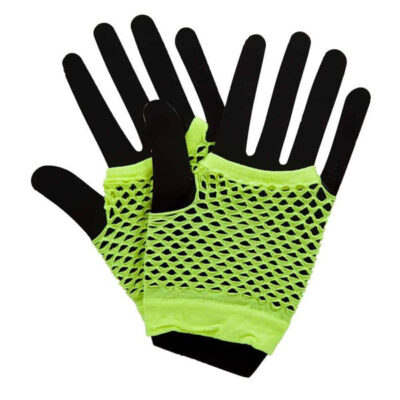 Short Fingerless Neon Yellow Gloves Short Fingerless Neon Yellow Gloves