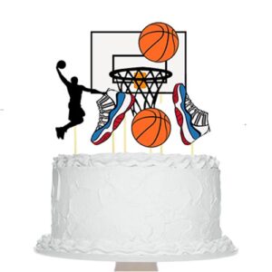 Basketball slam dunk and shoes birthday cake topper, Auckland NZ