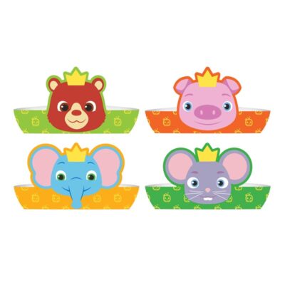 Cocomelon paper crowns, birthday party favour Auckland NZ