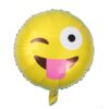 Face Emoji foil party balloon 45cm AF-169 self-sealing, Auckland NZ