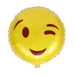 Face Emoji foil party balloon 45cm AF-170 self-sealing, Auckland NZ
