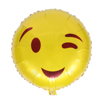 Face Emoji foil party balloon 45cm AF-170 self-sealing, Auckland NZ