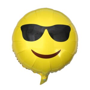 Face Emoji foil party balloon 45cm AF-168 self-sealing, Auckland NZ