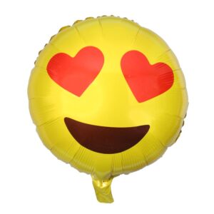 Face Emoji foil party balloon 45cm AF-165 self-sealing, Auckland NZ
