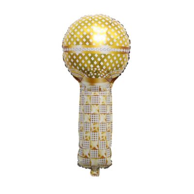 Inflatable Microphone Balloons Gold microphone foil balloon 41x84cm self-sealing, wedding party Auckland NZ