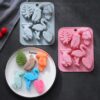 Six birds silicone baking candy mould 18.2x14.1cm pink, Auckland NZ