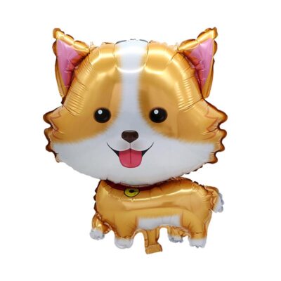 Corgi pet party foil balloon 50x70cm self-sealing, Auckland NZ