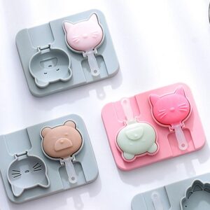 Cat and bear silicone candy ice block mould 12x9.2cm pink, Auckland NZ