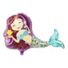 Mermaid party foil balloon style B 95x80cm self-sealing, Auckland NZ