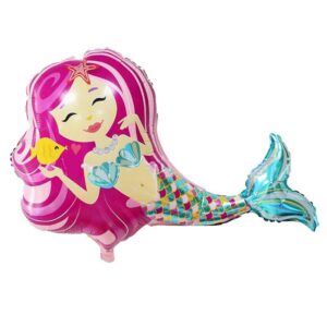 Mermaid party foil balloon style C 95x80cm self-sealing, Auckland NZ