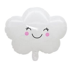 Smile happy cloud foil balloon 40x30cm mylar, party decoration Auckland NZ