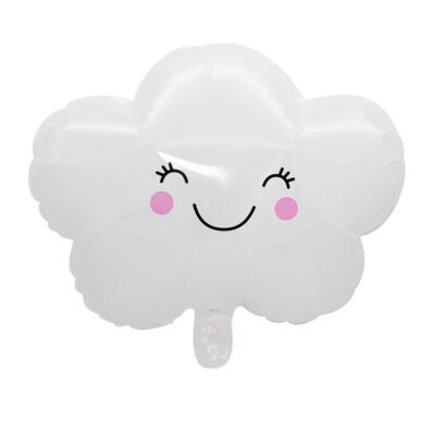 Smile happy cloud foil balloon 40x30cm mylar, party decoration Auckland NZ