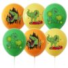 Dinosaur Happy Birthday balloon package 6 pieces 12 inch helium quality, Auckland NZ