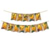 Dinosaur happy birthday banners Dinosaur party Happy Birthday banner 13 cards 3m white ribbon, Auckland NZ
