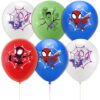 Spiderman Happy Birthday balloon package 6 pieces 12 inch, Auckland NZ