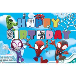 Spiderman party wall backdrop banner 100x150cm premium fabric, Auckland NZ