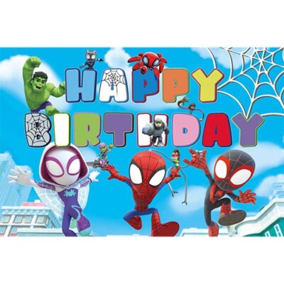 Spiderman wallpaper Spiderman party wall backdrop banner 100x150cm premium fabric, Auckland NZ