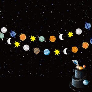 Planet garland backdrop 27 pieces, outer space party Auckland NZ