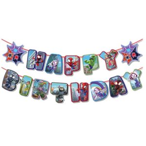 Spiderman birthday theme Happy Birthday banner design B, Auckland NZ