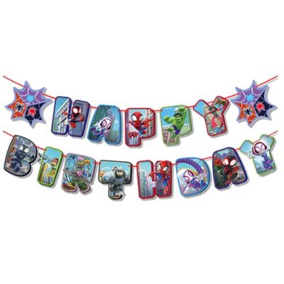 Spiderman birthday theme Happy Birthday banner design B, Auckland NZ