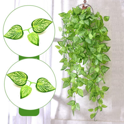 Artificial Ice heart leaf hanging plant