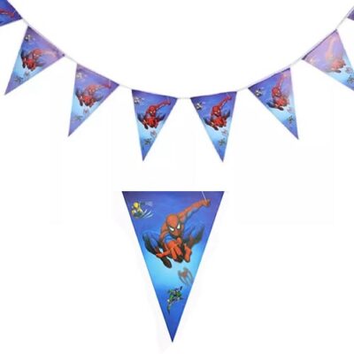 Spiderman party hanging flag banners 3m 10 pieces, Auckland NZ