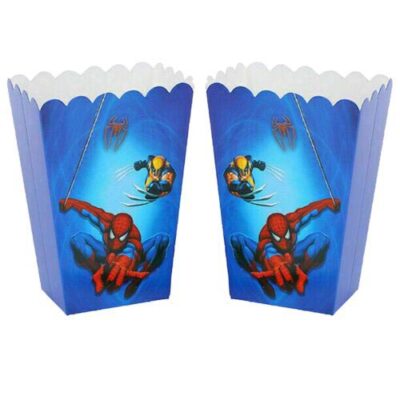 Spiderman party popcorn box 6.5x4.5x13cm 6 pieces, Auckland NZ