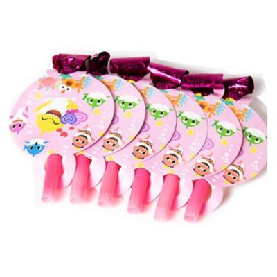 Baby Shark party pink blowouts 6 pieces cardstock paper, Auckland NZ