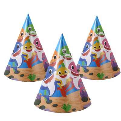 baby shark hat blue Baby Shark party blue cone hats 6 pieces paper, Auckland NZ