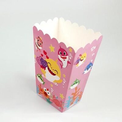 Baby Shark party pink popcorn box 6 pieces, Auckland NZ