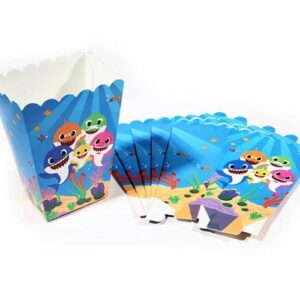 Baby Shark party blue popcorn box 6 pieces, Auckland NZ