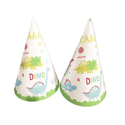 dianosaur hat Dinosaur party cone hats 6 pieces 13cm radius 20cm height, Auckland NZ