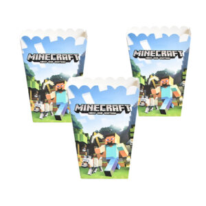 Minecraft party popcorn box 6 pieces 6.5x4.5x13cm, Auckland NZ