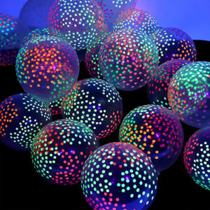 UV neon party balloon small dot 12 inch glow under blacklight, Auckland NZ