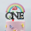 1st Birthday theme one year cake topper One 1st birthday cake topper 13x14cm acrylic, Auckland NZ