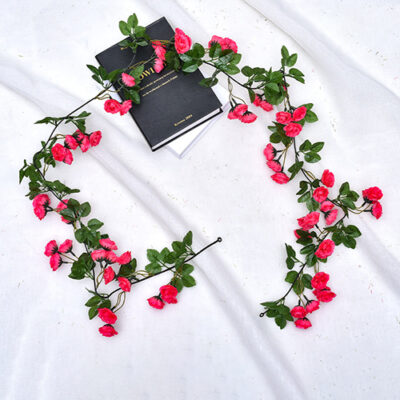 69 head rose vine string -rose red