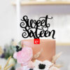 Sweet sixteen cake topper Sweet Sixteen birthday cake topper acrylic 16x11cm, Auckland NZ