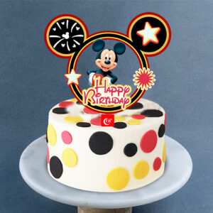 Mickey Mouse Happy Birthday cake topper 14.5x13cm acrylic, Auckland NZ