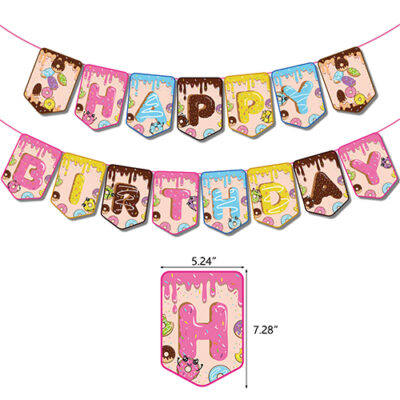 Donut party happy birthday banners2