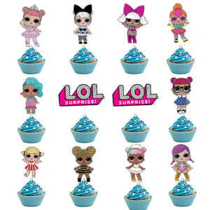 LOL Surprise cupcake toppers 24 pieces 12 designs, Auckland NZ