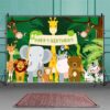 Safari jungle theme animal wall background decoration 150x100cm, Auckland NZ