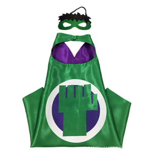 The Hulk costume cape and mask cotton kids green, Auckland NZ