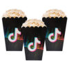 Tiktok popcorn boxes TikTok birthday party paper popcorn boxes 6 pieces, Auckland NZ