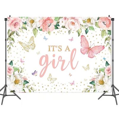 It's a Girl baby shower wall background decoration 150x100cm, Auckland NZ