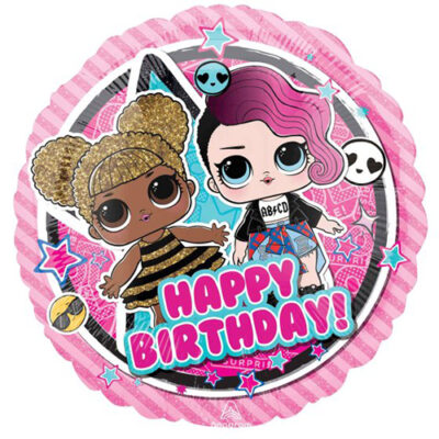 45cm Standard HX LOL Surprise Happy Birthday S60 LOL Surprise Happy Birthday foil balloon 45cm helium quality, Auckland NZ